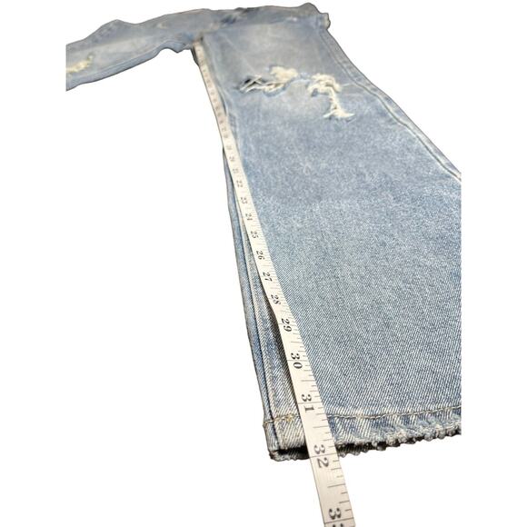 Women's Jeans Distressed Mom Jeans Pants HIGH Waist Sz 27x32, 13” Rise - Picture 11 of 11